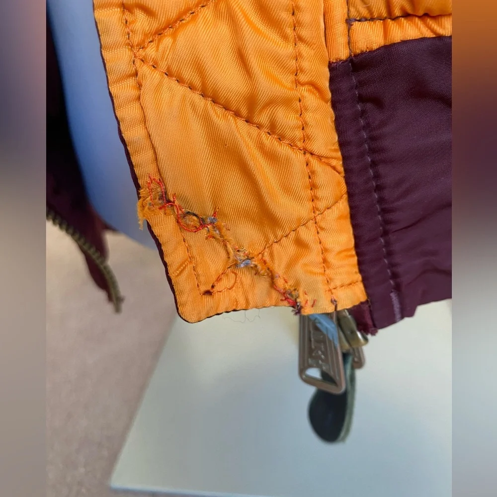 Alpha Industries Men's Burgundy Bomber Jacket - Picture 11 of 13
